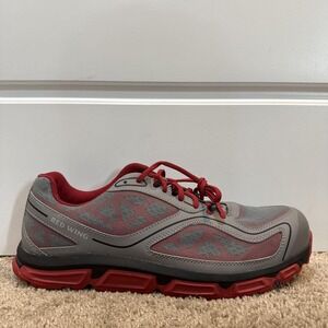 Red Wing Shoes Mens Size 14 Gray Red Work Slip Resistant Sneakers 6330 Worn 1x